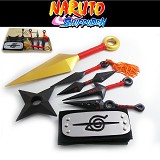 Naruto anime cos headband+6pcs weapons a set