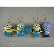 Despicable Me anime figure key chains(4pcs a set)