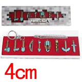 Minecraft anime key chains set(9pcs a set)