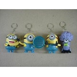 Despicable Me anime figure key chains(4pcs a set)