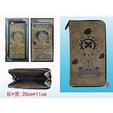 One Piece chopper anime pu long wallet