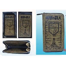 Attack on Titan anime pu long wallet