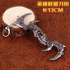 League of Legends cos weapon key chain