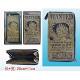 One Piece luffy anime pu long wallet