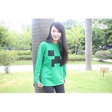 Minecraft anime long sleeve cotton t-shirt