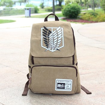 Attack on Titan anime canvas backpack bag