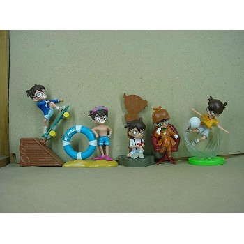 Detective conan anime figures(5pcs a set)