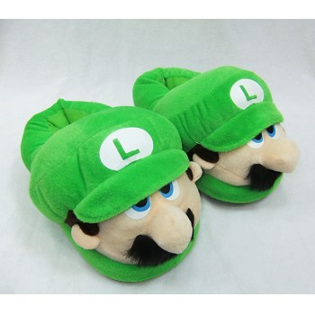 Super Mario anime plush slipper shoes a pair