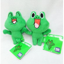 5inches Line Friends frog plush dolls(2pcs a set)