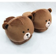 12inches LINE bear plush slipper shoes a pair