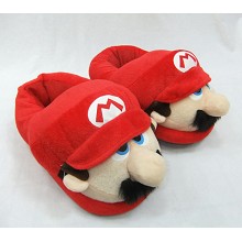 Super Mario anime plush slipper shoes a pair