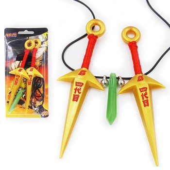 Naruto anime cos weapons+necklace