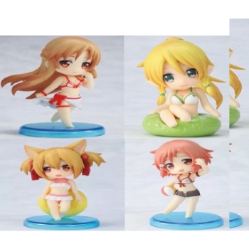 Sword Art Online anime figures(4pcs a set)