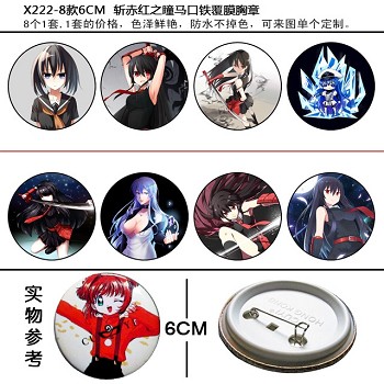 Akame ga KILL! anime brooches pins(8pcs a set)