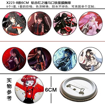 Akame ga KILL! anime brooches pins(8pcs a set)