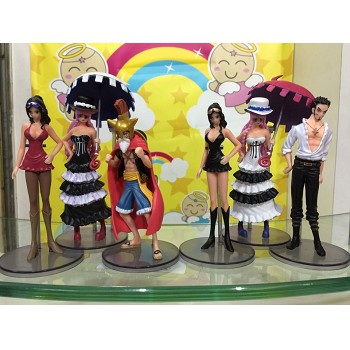 One Piece anime figures(6pcs a set)