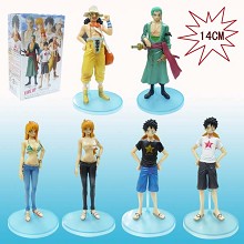 One Piece anime figures(6pcs a set)