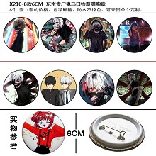 Tokyo ghoul anime brooches pins(8pcs a set)