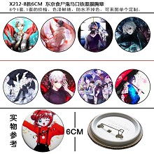 Tokyo ghoul anime brooches pins(8pcs a set)