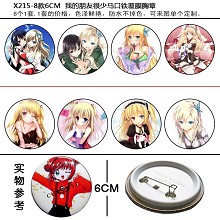 HAGANAI NEXT anime brooches pins(8pcs a set)