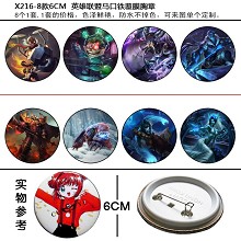 League of Legends anime brooches pins(8pcs a set)