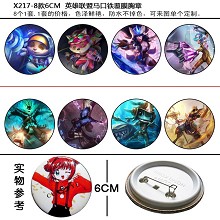 League of Legends anime brooches pins(8pcs a set)