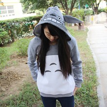 TOTORO anime thick Fleece hoodie