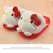 Hello Kitty anime plush slippers shoes a pair 28CM