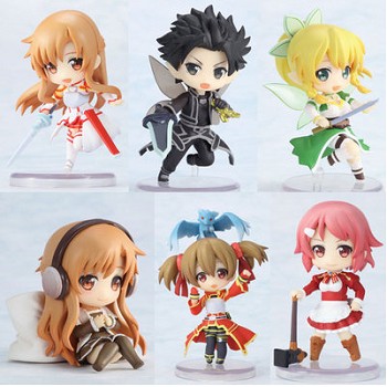 Sword Art Online anime figures(6pcs a set)