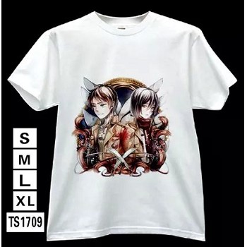 Attack on Titan anime white t-shirt