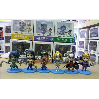 League of Legends anime figures(6pcs a set)