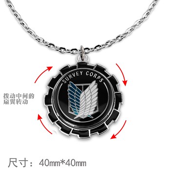 Attack on Titan anime necklace