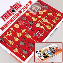 Fairy Tail key chains set(26pcs a set)