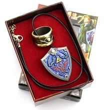 The Legend of Zelda brooch+ring a set