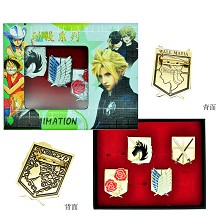 Attack on Titan brooch pins set(4pcs a set)