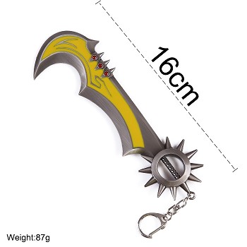 League of Legends cos weapon key chain