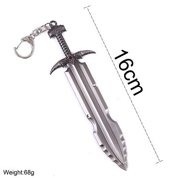 League of Legends cos mini weapon key chain