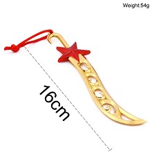 League of Legends cos mini weapon key chain