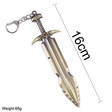 League of Legends cos mini weapon key chain