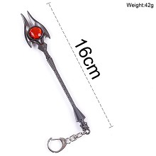 League of Legends cos mini weapon key chain
