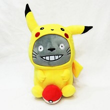 Totoro cos Pikachu plush doll