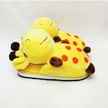 Giraffe plush slippers a pair