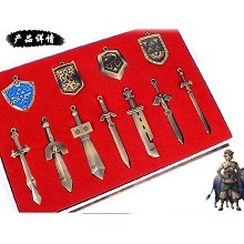 The legend of Zelda anime key chains a set
