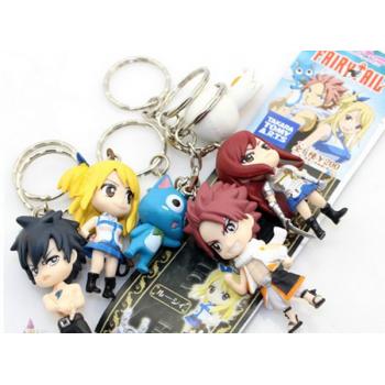 Fairy Tail figure key chains(6pcs a set)