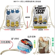 Despicable Me anime drawstring backpack bag