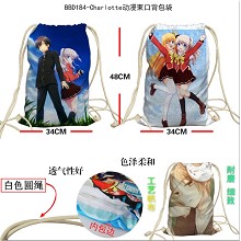 Charlotte anime drawstring backpack bag