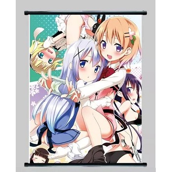 Rabbit House anime wall scroll