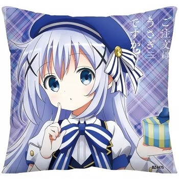 Rabbit House two-sided pillow