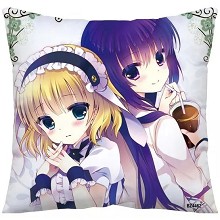 Rabbit House two-sided pillow