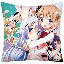 Rabbit House two-sided pillow